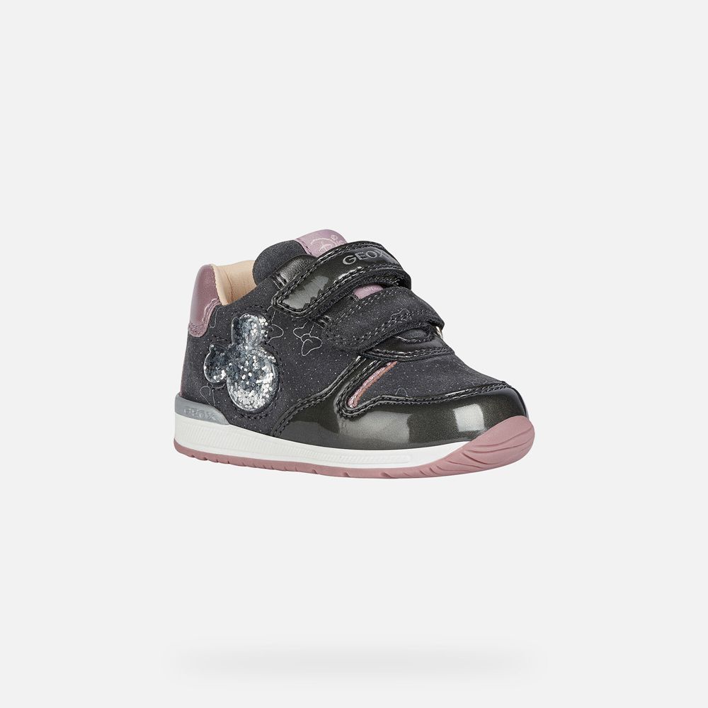 Geox Sneakers Dark Grey Rishon Girl - Geox Baby Shoes - NKWMFG714